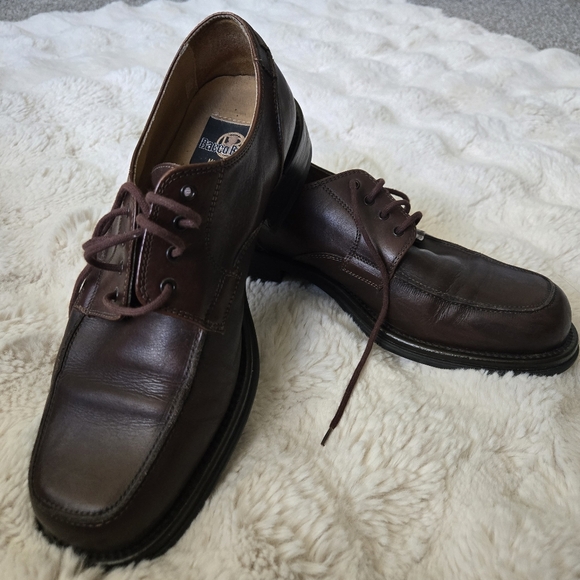 Bacco Bucci Men’s Dress Work Shoes Brown Leather Size 9½ Made In Italy - Picture 8 of 9